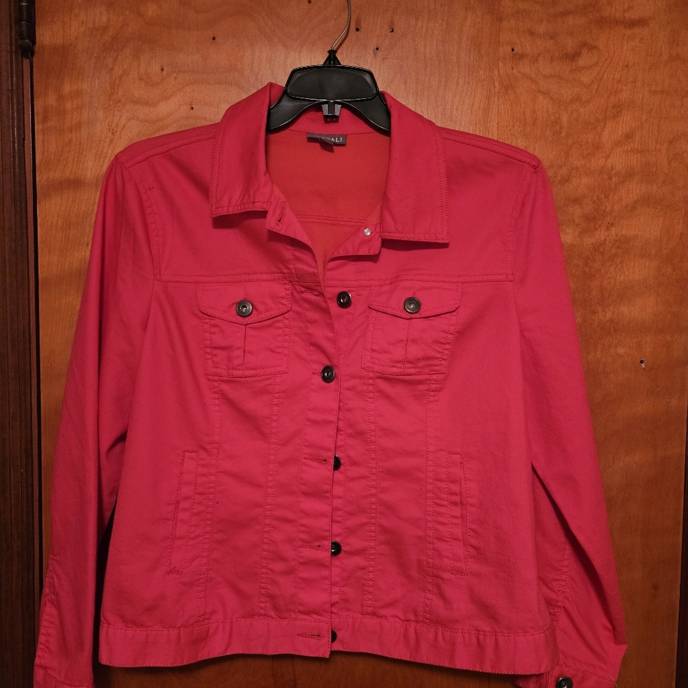 Roz & Ali Vibrant Red Jean Jacket